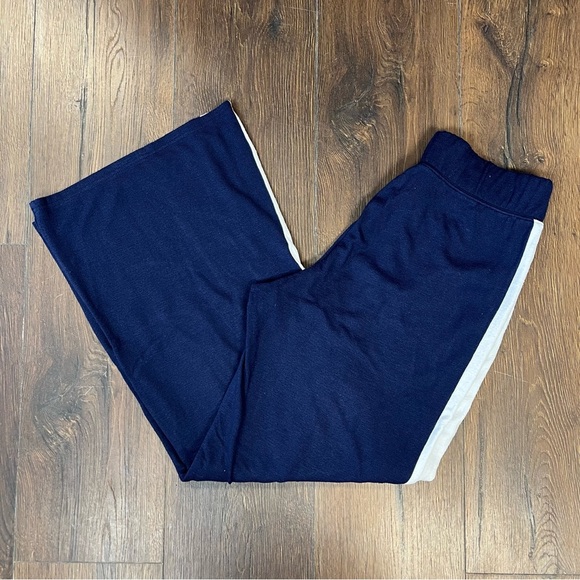 Gap Navy Side Stripe Wide leg Lounge Pants SZ MED - Picture 1 of 5